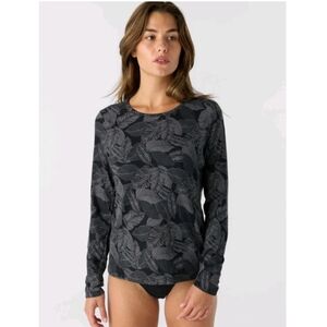 NWT Hang Ten Women's Sunray Long Sleeve Sun Tee Black S